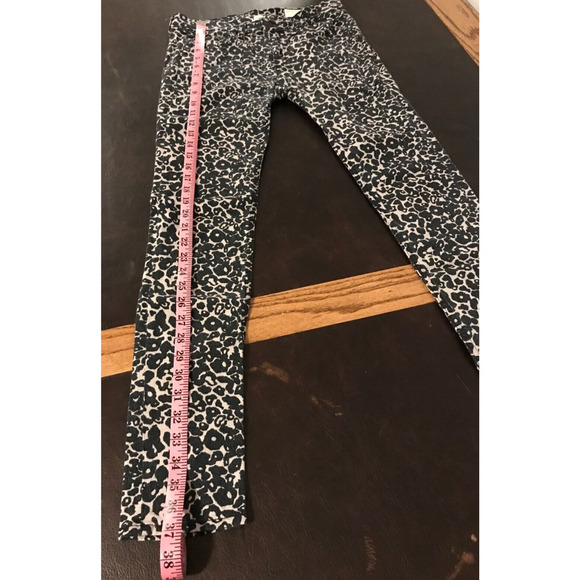 Rag & Bone Skinny Amoeba Printed Black/Brown Leopard Mid Rise Jeans - Size 27 - Picture 11 of 12